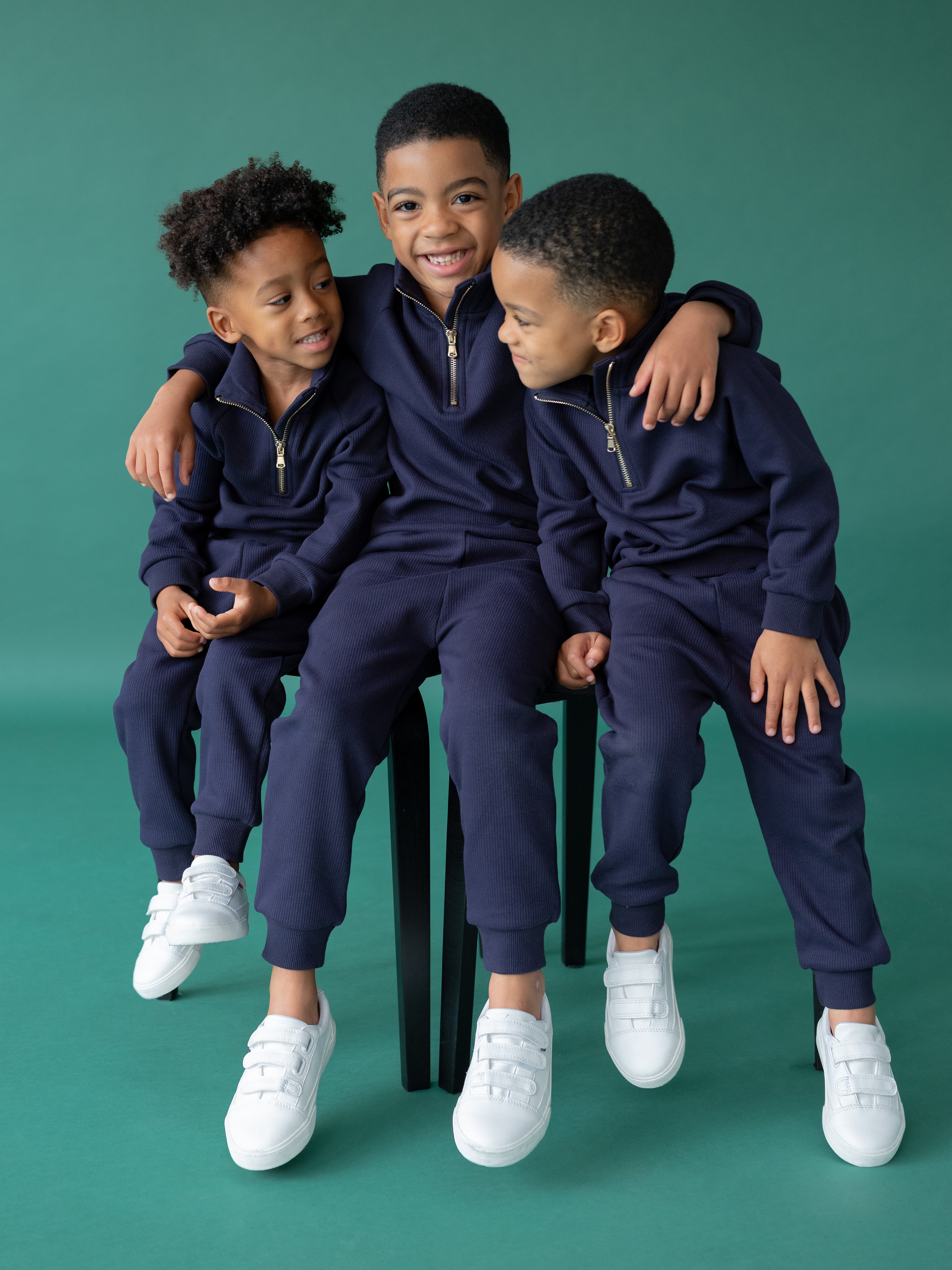 Space Kids Fleeced Tracksuit Ribbed Cotton kidsclothingwholesale